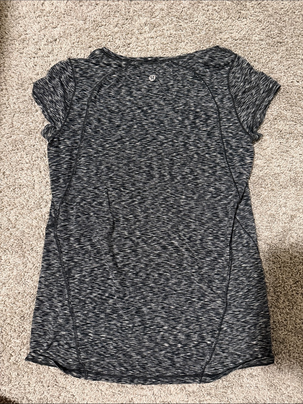 lululemon athletica Short Sleeve Space-Dye Tee in Black and Gray